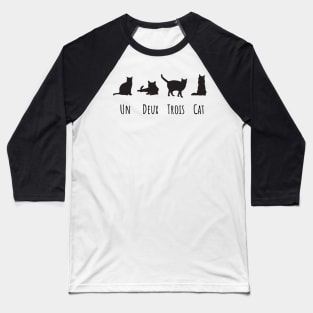 Un Deux Trois Cat Baseball T-Shirt